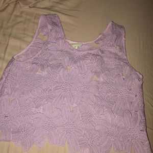 LAHearts (pacsun) floral cut out  crop top